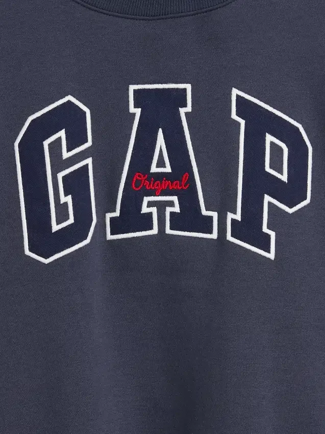 Vintagesoft Oversize-Sweatshirt mit Stehkragen und Logo für Kinder