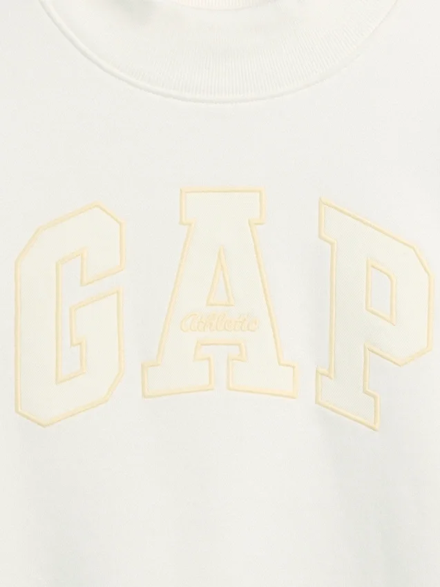 Vintagesoft Oversize-Sweatshirt mit Stehkragen und Logo für Kinder