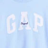 Vintagesoft Oversize-Sweatshirt mit Stehkragen und Logo für Kinder