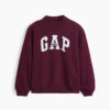 Vintagesoft Oversize-Sweatshirt mit Stehkragen und Logo für Kinder