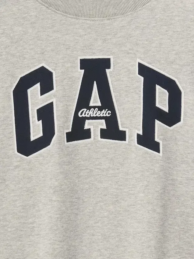 Vintagesoft Oversize-Sweatshirt mit Stehkragen und Logo für Kinder