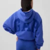 Vintagesoft Oversized-Crop-Hoodie mit Logo