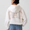 Vintagesoft Oversized-Crop-Hoodie mit Logo