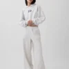 Vintagesoft Oversized-Crop-Hoodie mit Logo