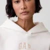 Vintagesoft Oversized-Crop-Hoodie mit Logo