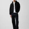 Vintagesoft Oversized-Crop-Hoodie mit Reißverschluss