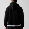 Vintagesoft Oversized-Crop-Hoodie mit Reißverschluss