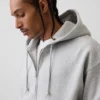 Vintagesoft Oversized-Crop-Hoodie mit Reißverschluss
