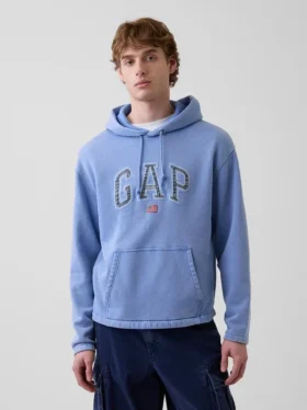 Vintagesoft Oversized-Hoodie mit Americana-Logo