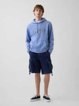 Vintagesoft Oversized-Hoodie mit Americana-Logo