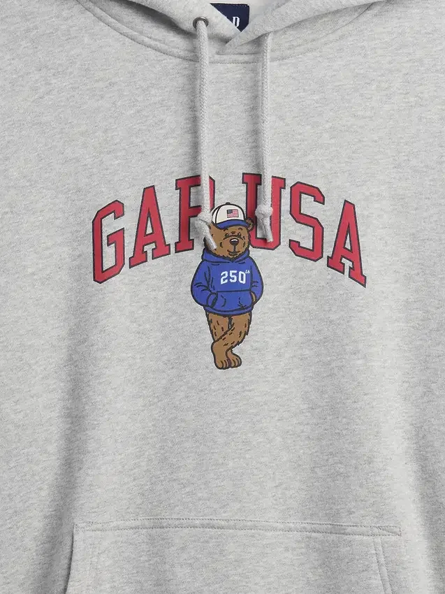 Vintagesoft Oversized-Hoodie mit Americana-Logo