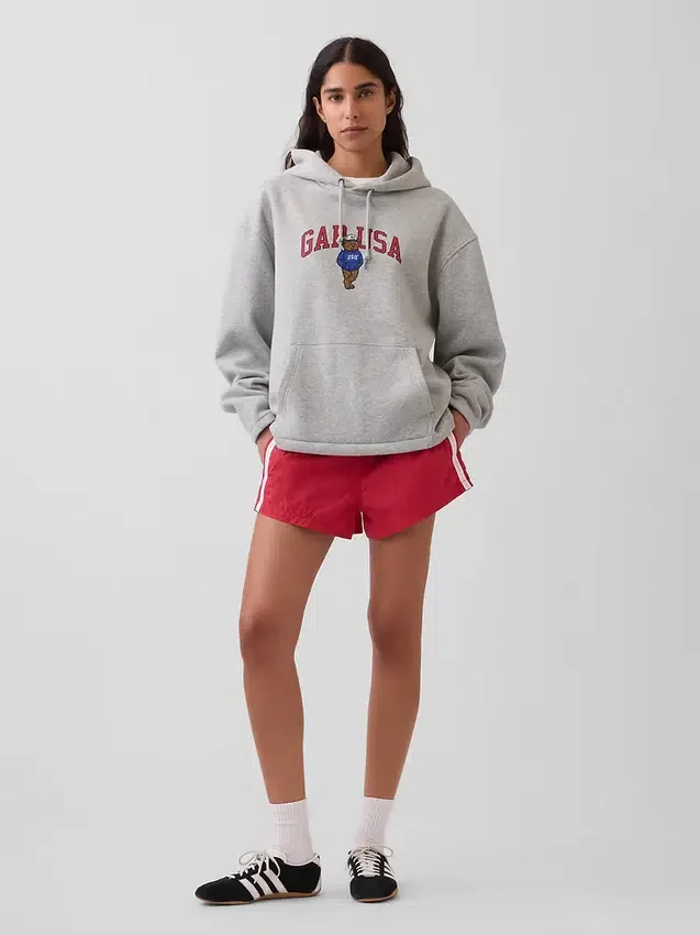 Vintagesoft Oversized-Hoodie mit Americana-Logo