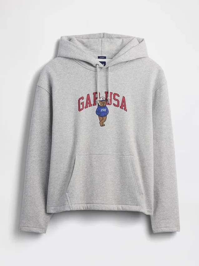 Vintagesoft Oversized-Hoodie mit Americana-Logo