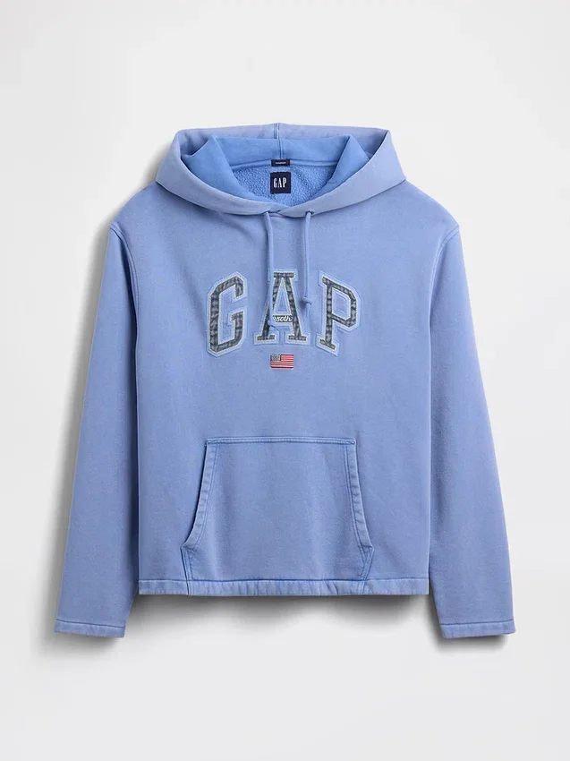 Vintagesoft Oversized-Hoodie mit Americana-Logo
