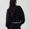 Vintagesoft Oversized-Pullover mit halbem Reißverschluss und Keilausschnitt