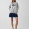 Vintagesoft Oversized-Sweatshirt mit Stehkragen und Logo