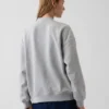 Vintagesoft Oversized-Sweatshirt mit Stehkragen und Logo