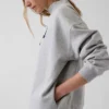Vintagesoft Oversized-Sweatshirt mit Stehkragen und Logo