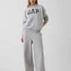 Vintagesoft Oversized-Sweatshirt mit Stehkragen und Logo