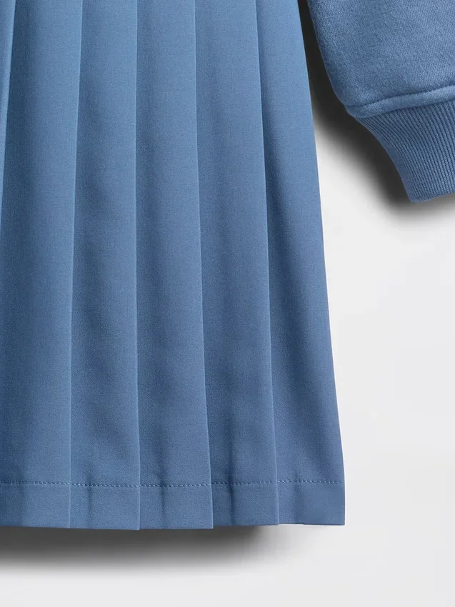 Vintagesoft-Plissee-Sweatshirtkleid für Kinder
