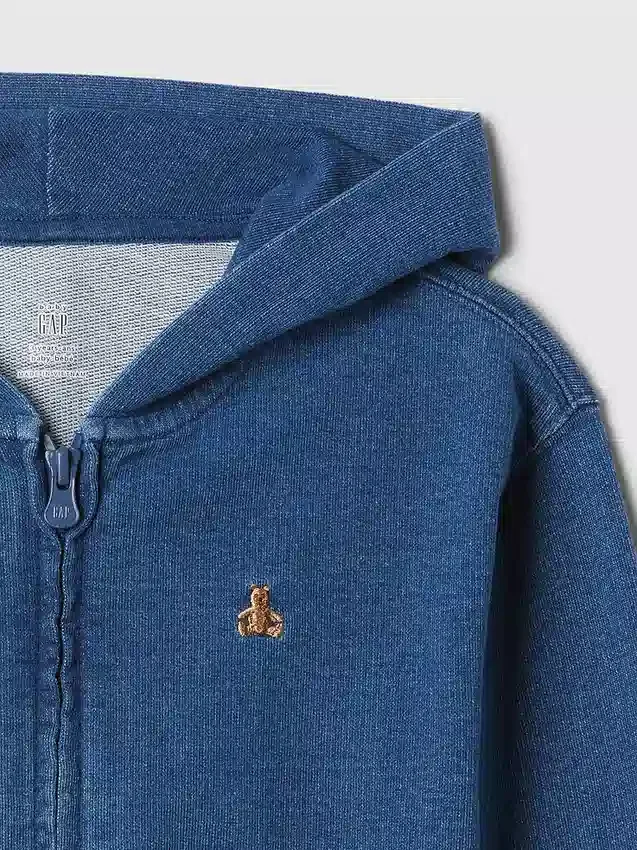Vintagesoft Relaxed Kapuzenpullover mit Reißverschluss für Baby & Kleinkind