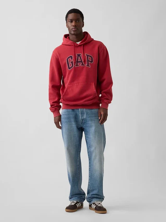 Vintagesoft Relaxed Logo-Hoodie für Erwachsene