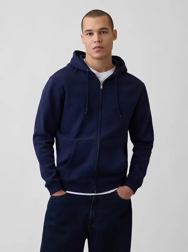 Vintagesoft Relaxed Zip Hoodie für Erwachsene
