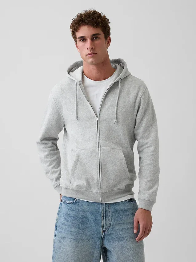 Vintagesoft Relaxed Zip Hoodie für Erwachsene