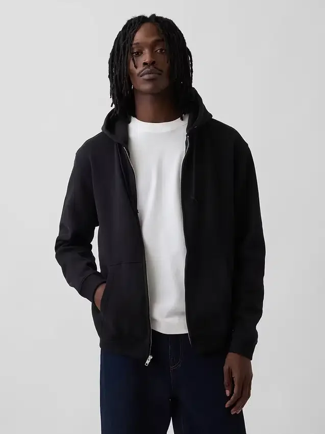 Vintagesoft Relaxed Zip Hoodie für Erwachsene