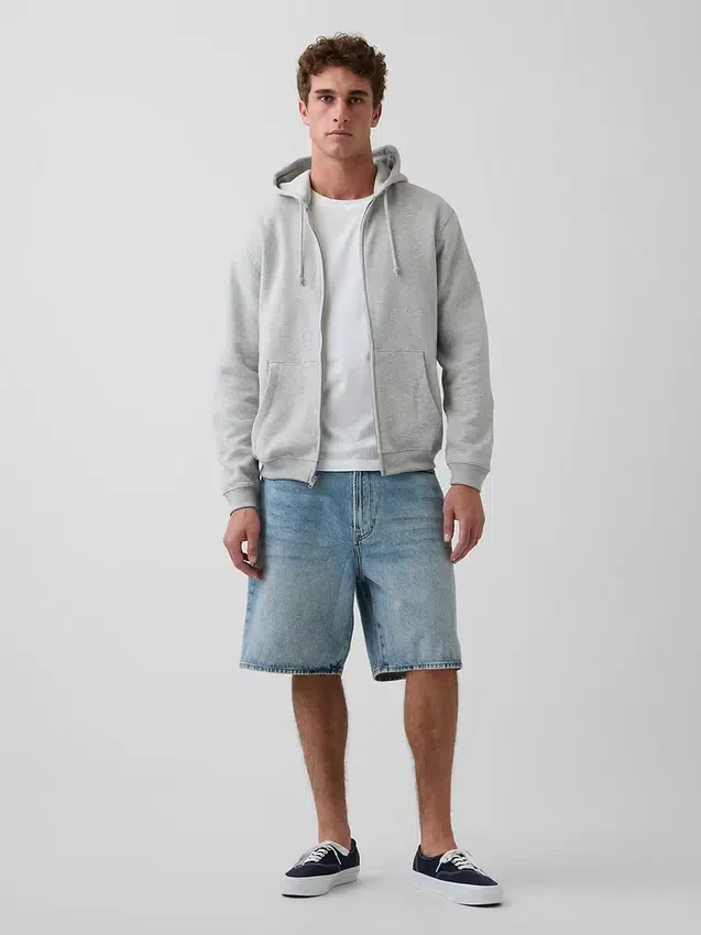 Vintagesoft Relaxed Zip Hoodie für Erwachsene