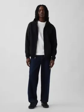 Vintagesoft Relaxed Zip Hoodie für Erwachsene