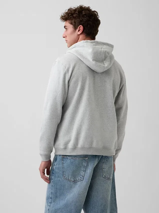 Vintagesoft Relaxed Zip Hoodie für Erwachsene
