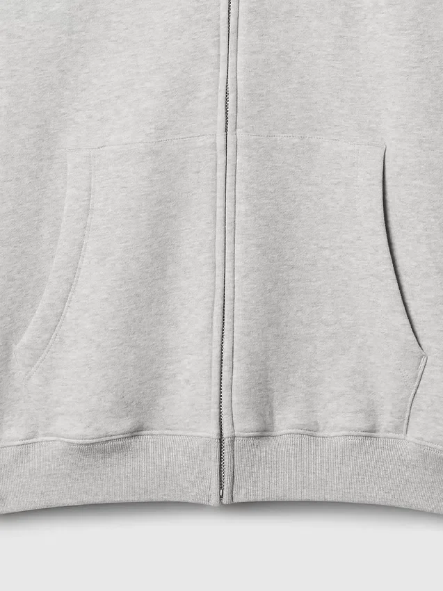 Vintagesoft Relaxed Zip Hoodie für Erwachsene