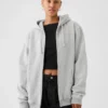 Vintagesoft Relaxed Zip Hoodie für Erwachsene