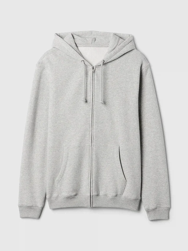 Vintagesoft Relaxed Zip Hoodie für Erwachsene