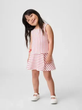 Vintagesoft-Skort-Set mit Schleife für Baby & Kleinkind