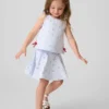 Vintagesoft-Skort-Set mit Schleife für Baby & Kleinkind