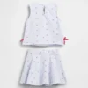 Vintagesoft-Skort-Set mit Schleife für Baby & Kleinkind