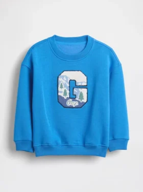 Vintagesoft-Sweatshirt mit Grafik-Logo für Baby & Kleinkind