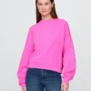 Vintagesoft Sweatshirt mit Keilausschnitt und Rundhalsausschnitt