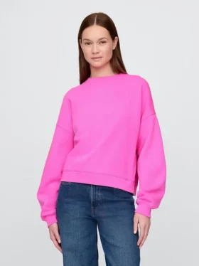 Vintagesoft Sweatshirt mit Keilausschnitt und Rundhalsausschnitt