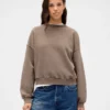 Vintagesoft Sweatshirt mit Keilausschnitt und Rundhalsausschnitt