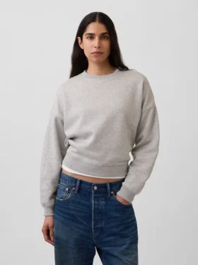 Vintagesoft Sweatshirt mit Keilausschnitt und Rundhalsausschnitt