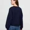 Vintagesoft Sweatshirt mit Keilausschnitt und Rundhalsausschnitt
