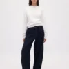 Vintagesoft Sweatshirt mit Keilausschnitt und Rundhalsausschnitt