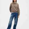 Vintagesoft Sweatshirt mit Keilausschnitt und Rundhalsausschnitt