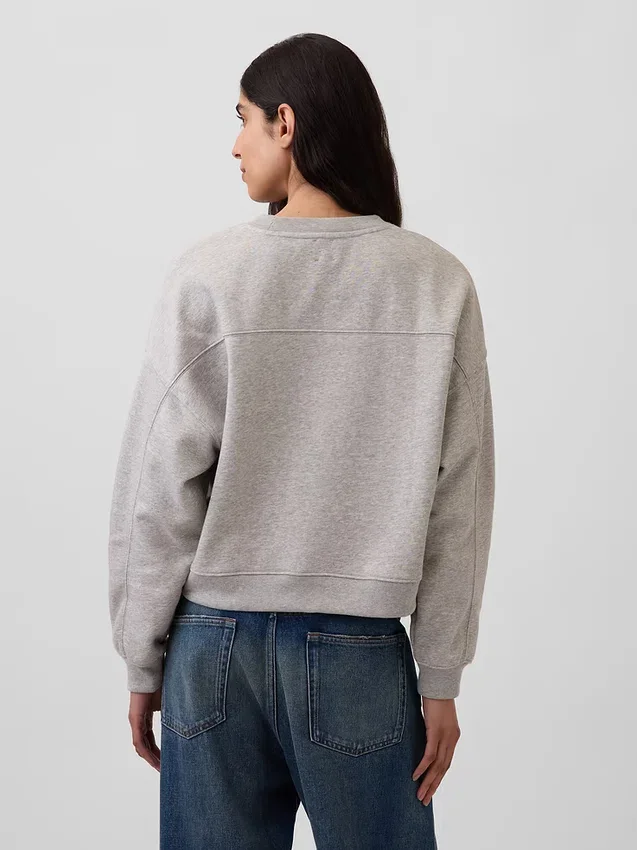 Vintagesoft Sweatshirt mit Keilausschnitt und Rundhalsausschnitt