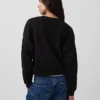 Vintagesoft Sweatshirt mit Keilausschnitt und Rundhalsausschnitt