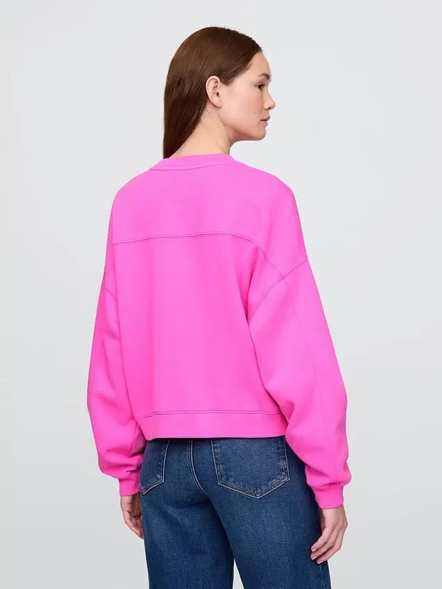 Vintagesoft Sweatshirt mit Keilausschnitt und Rundhalsausschnitt