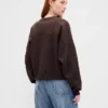 Vintagesoft Sweatshirt mit Keilausschnitt und Rundhalsausschnitt